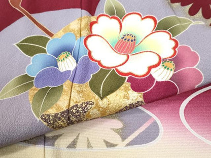 平和屋着物●豪華振袖　簪　櫛　暈し染め　金彩　正絹　逸品　CABK7396yc