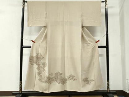 平和屋着物●中国三大刺繍　スワトウ刺繍　総刺繍　訪問着　更紗花唐草文　正絹　逸品　CABK7404yc