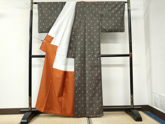 平和屋着物●本場大島紬　7マルキ　花菱文　正絹　逸品　CABK7405yc