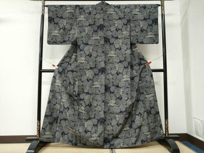 平和屋着物●上質な紬　樹林京風景文　正絹　逸品　CABK7411yc