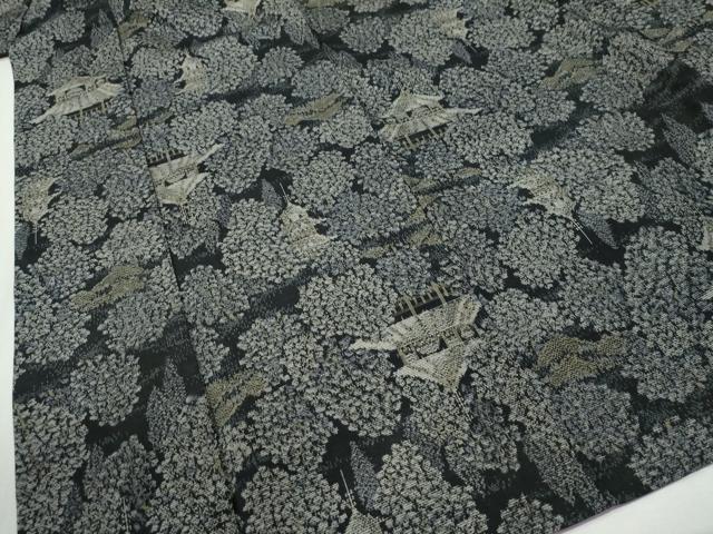 平和屋着物●上質な紬　樹林京風景文　正絹　逸品　CABK7411yc