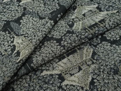平和屋着物●上質な紬　樹林京風景文　正絹　逸品　CABK7411yc