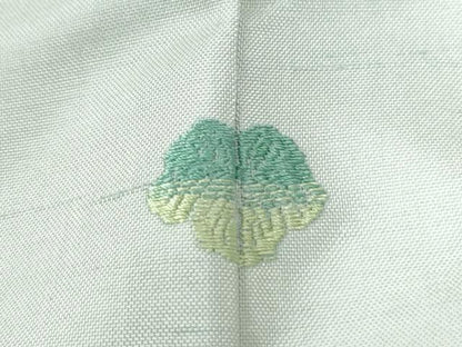 平和屋着物●訪問着　白山紬　友禅　作家物　枝花文　正絹　逸品　CABK7413yc