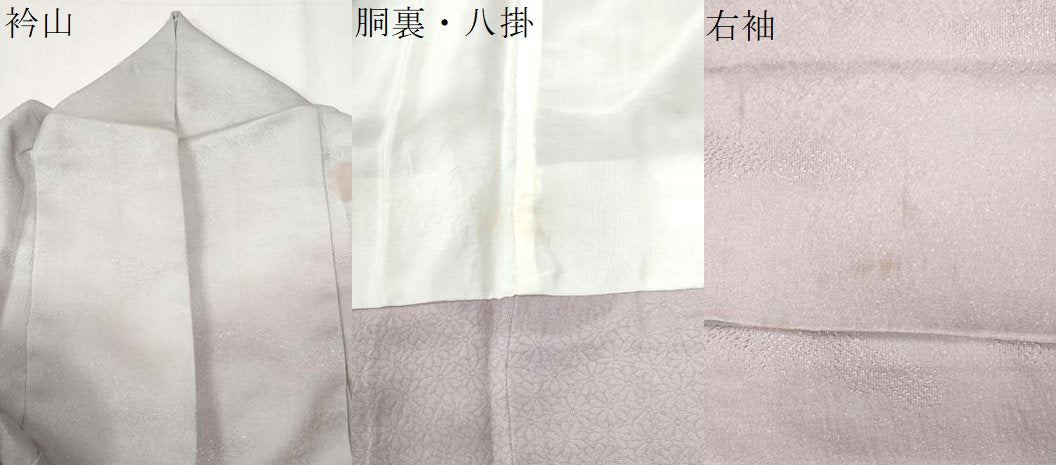 平和屋着物●訪問着　舞桜文　暈し染め　銀通し地　正絹　逸品　CABK7415yc