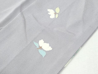 平和屋着物●訪問着　駒刺繍　枝花文　暈し染め　金彩　正絹　逸品　CABK7417yc
