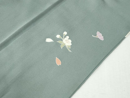 平和屋着物●訪問着　地紙草花文　金彩　正絹　逸品　CABK7418yc