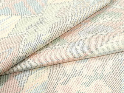 平和屋着物●本場大島紬　白大島　色紙重ね吉祥花松文　正絹　逸品　CABK7420yc
