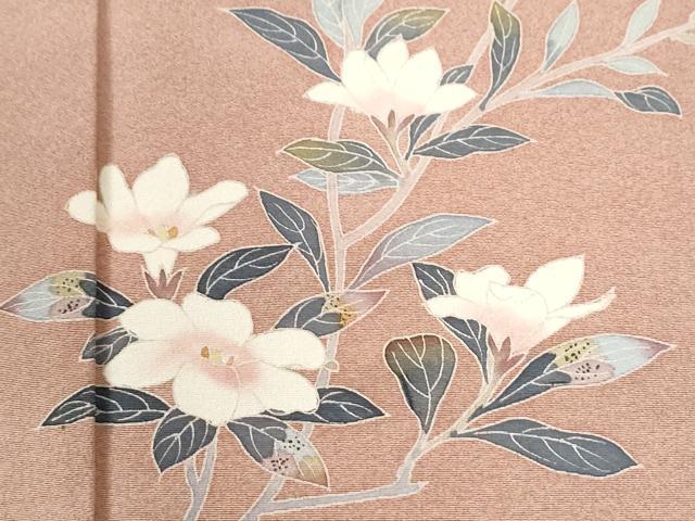 平和屋着物●高級染元　粋峰　林芳夫　京加賀友禅　訪問着　枝花文　暈し染め　正絹　逸品　CABK7425yc