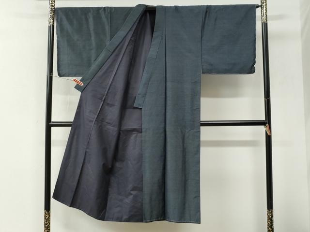 平和屋着物●男性　本場大島紬　アンサンブル　80亀甲　総詰め　羽裏：虎　正絹　逸品　未使用　CABK7432yc