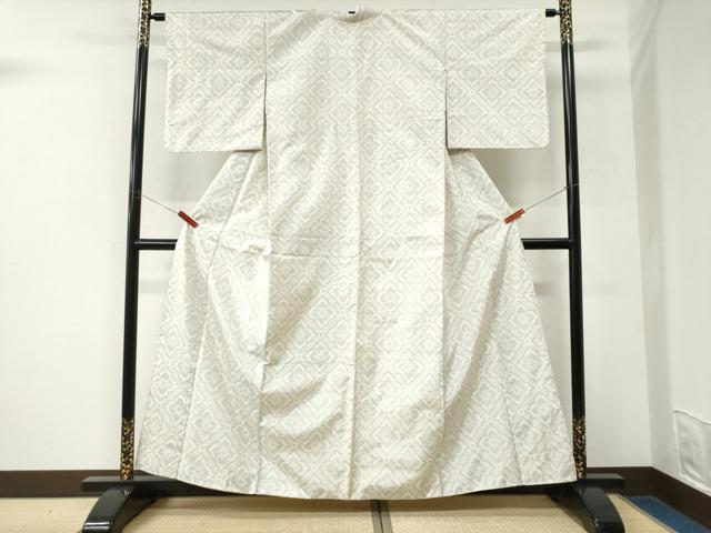 平和屋着物●本場大島紬　白大島　天井花文　正絹　逸品　CABK7442yc