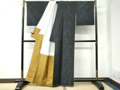 平和屋着物●本場大島紬　ねじ花文　正絹　逸品　未使用　CABK7443yc