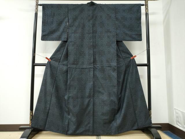 平和屋着物●本場大島紬　7マルキ　吉祥文　正絹　逸品　CABK7445yc