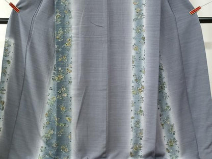 平和屋着物●訪問着　総刺繍　更紗花蝶文　暈し染め　金糸　ロング丈　正絹　逸品　CABK7452yc