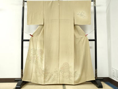 平和屋着物●中国三大刺繍　スワトウ刺繍　総刺繍　訪問着　吉祥花文　暈し染め　正絹　逸品　未使用　CABK7455yc