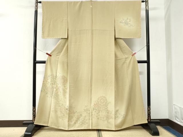 平和屋着物●中国三大刺繍　スワトウ刺繍　総刺繍　訪問着　吉祥花文　暈し染め　正絹　逸品　未使用　CABK7455yc