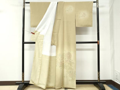 平和屋着物●中国三大刺繍　スワトウ刺繍　総刺繍　訪問着　吉祥花文　暈し染め　正絹　逸品　未使用　CABK7455yc