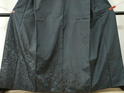 平和屋着物●訪問着　本場大島紬　草花文　正絹　逸品　CABK7456yc