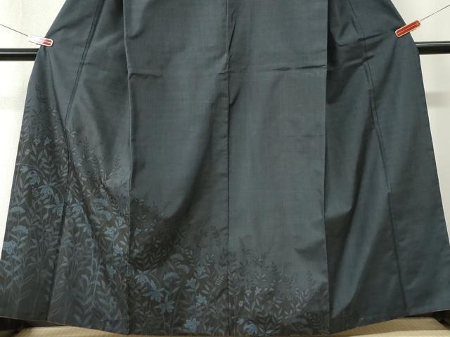 平和屋着物●訪問着　本場大島紬　草花文　正絹　逸品　CABK7456yc