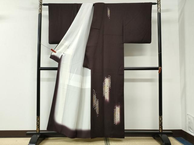 平和屋着物●訪問着　螺鈿　舞花文　暈し染め　金彩　正絹　逸品　CABK7458yc
