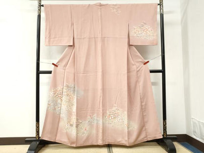 平和屋着物●訪問着　浜松風景文　暈し染め　金彩　正絹　逸品　CABK7465yc