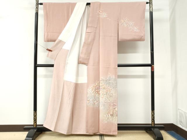 平和屋着物●訪問着　浜松風景文　暈し染め　金彩　正絹　逸品　CABK7465yc