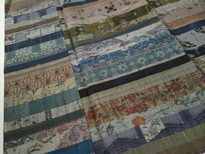 平和屋着物●小千谷紬　百柄　正絹　逸品　CABK7468yc