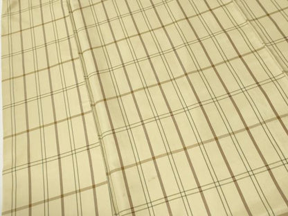 平和屋着物●本場縞大島紬　格子　正絹　逸品　CABK7469yc