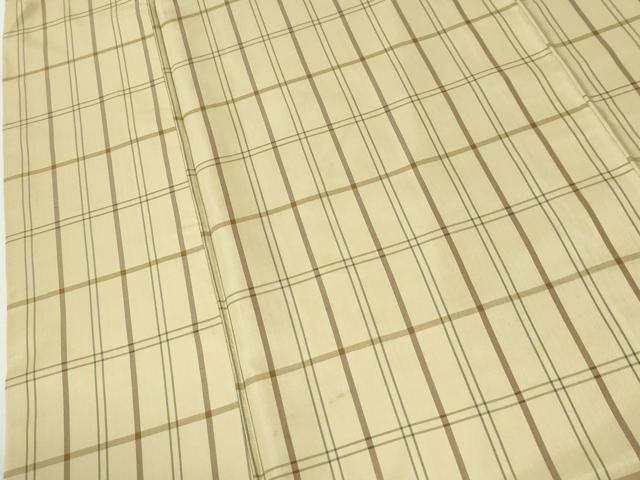 平和屋着物●本場縞大島紬　格子　正絹　逸品　CABK7469yc