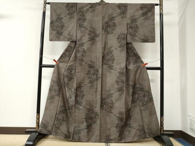 平和屋着物●本場大島紬　9マルキ　草花文　正絹　逸品　未使用　CABK7471yc
