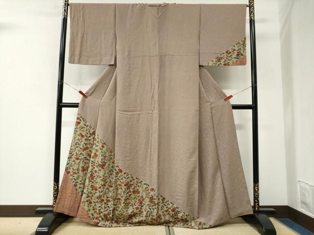平和屋着物●訪問着　枝花文　正絹　逸品　CABK7474yc