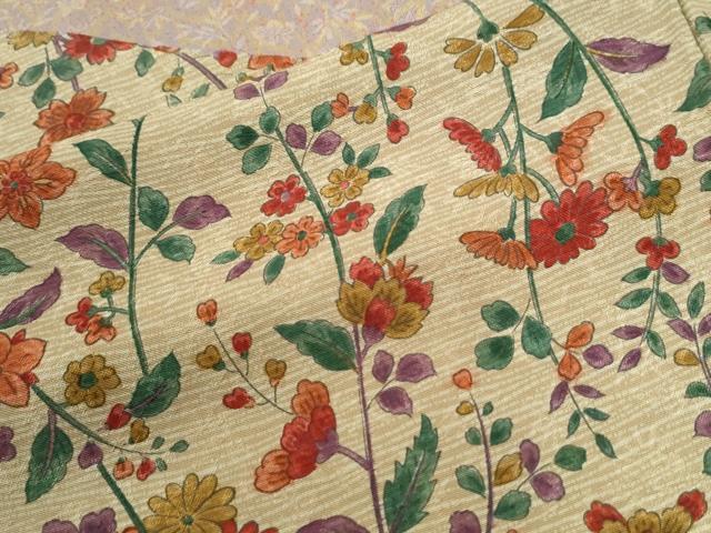 平和屋着物●訪問着　枝花文　正絹　逸品　CABK7474yc