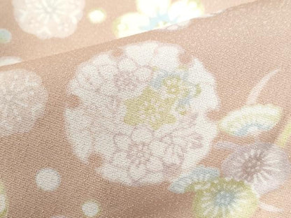 平和屋着物●上質な小紋　雪輪花蝶文　正絹　逸品　CABK7485yc