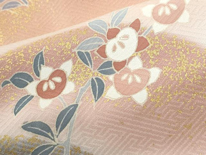 平和屋着物●訪問着　遠山草花文草花文　金彩　正絹　逸品　CABK7493yc