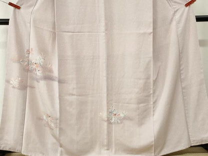 平和屋着物●訪問着　刺繍　霞松葉文　暈し染め　正絹　逸品　CABK7495yc