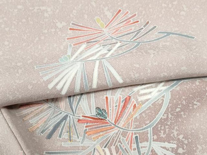 平和屋着物●訪問着　刺繍　霞松葉文　暈し染め　正絹　逸品　CABK7495yc