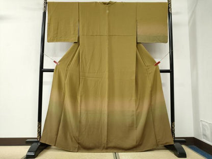 平和屋着物●訪問着　霞文　暈し染め　正絹　逸品　CABK7497yc