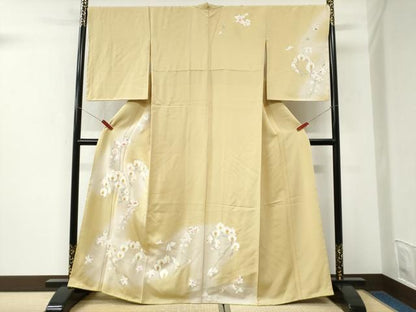 平和屋着物●訪問着　胡蝶蘭　カトレア　暈し染め　金彩　正絹　逸品　CABK7500yc