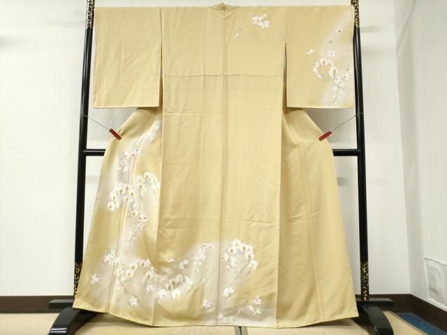 平和屋着物●訪問着　胡蝶蘭　カトレア　暈し染め　金彩　正絹　逸品　CABK7500yc