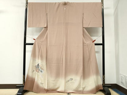 平和屋着物●豪華色留袖　作家物　十二単　檜扇花文　暈し染め　金彩　正絹　逸品　CABK7503yc