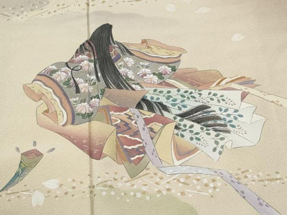 平和屋着物●豪華色留袖　作家物　十二単　檜扇花文　暈し染め　金彩　正絹　逸品　CABK7503yc