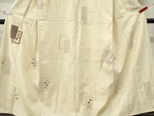 平和屋着物●訪問着　結城紬　80亀甲　短冊重ね松竹梅　正絹　逸品　CABK7505yc