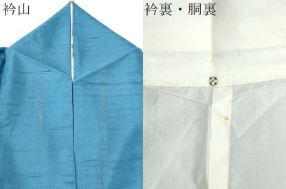 平和屋着物●訪問着　紬地　枝花文　正絹　逸品　CABK7508yc