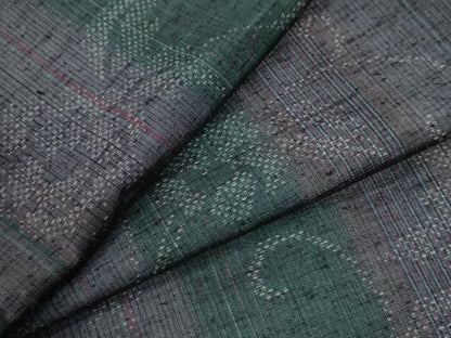 平和屋着物●上質な紬　花唐草文　まるやま扱い　ロング丈　正絹　逸品　未使用　CABK7510yc