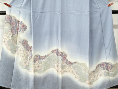 平和屋着物●訪問着　一珍染　道長蜀江花文　暈し染め　金彩　正絹　逸品　CABK7512yc