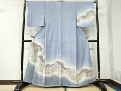 平和屋着物●訪問着　一珍染　道長蜀江花文　暈し染め　金彩　正絹　逸品　CABK7512yc