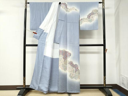 平和屋着物●訪問着　一珍染　道長蜀江花文　暈し染め　金彩　正絹　逸品　CABK7512yc