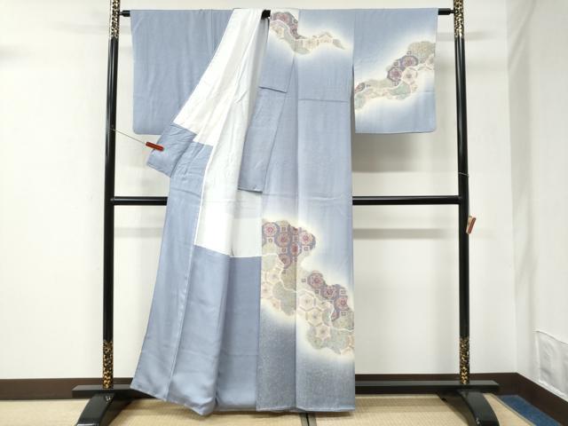 平和屋着物●訪問着　一珍染　道長蜀江花文　暈し染め　金彩　正絹　逸品　CABK7512yc