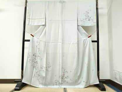 平和屋着物●訪問着　枝花文　正絹　逸品　CABK7516yc