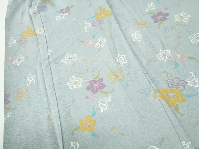 平和屋着物●上質な小紋　草花文　正絹　逸品　CABK7519yc