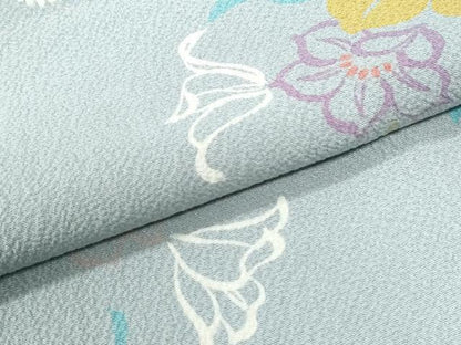 平和屋着物●上質な小紋　草花文　正絹　逸品　CABK7519yc